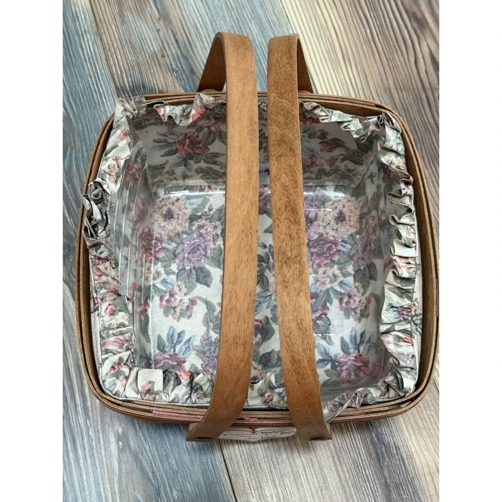Vintage 1992 Mothers Day Longaberger Fabric, Plastic/Wood 12.25